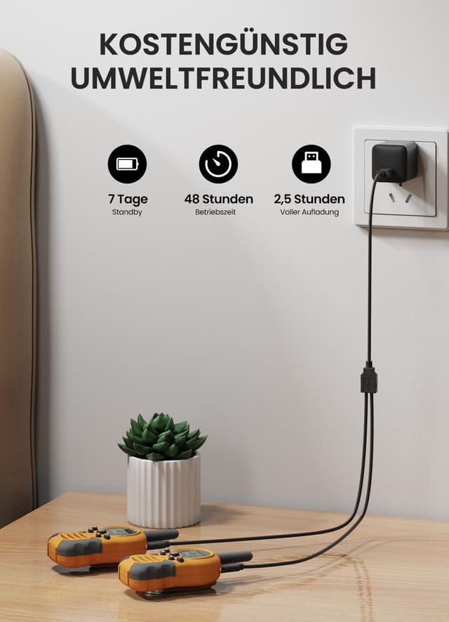 Thumbnail 2 de FOREDOM Walkie Talkie Kinderset 3 km Reichweite