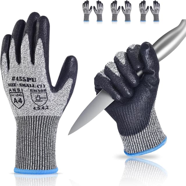 Detalle de Donfri Cut Resistant Gloves Level 5, Size S,3