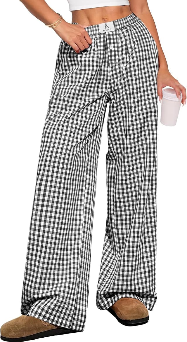 Thumbnail 6 de ANRABESS Striped Gingham Pajama Pants XS-XXL