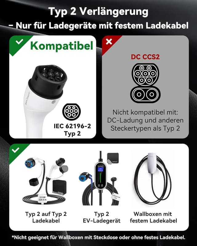 Thumbnail 3 de RamTouch Typ 2 VerlĂ€ngerungskabel 5 m đ