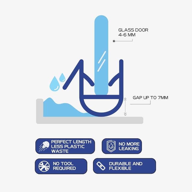 Thumbnail 4 de HNNHOME Seal Strip for 6-8mm Glass 2-Pack
