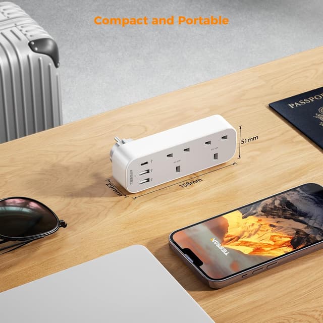 Thumbnail 5 de TESSAN UK to European Travel Plug Adapter