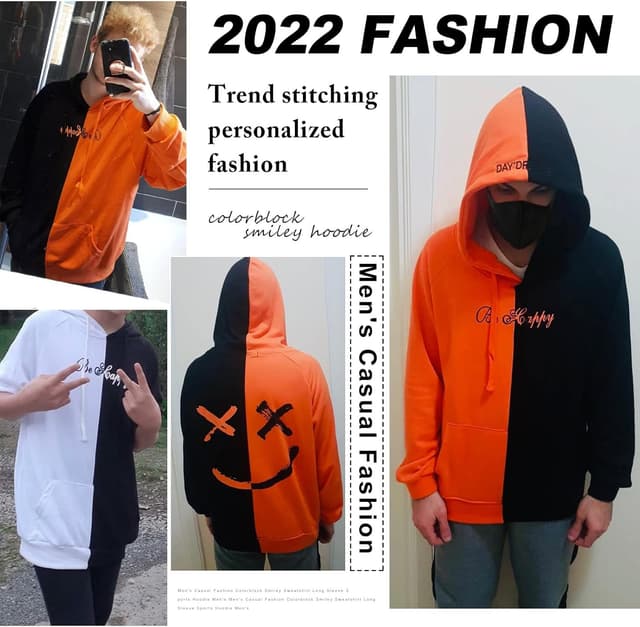 Detalle 1 de Covisoty Hoodie Kapuzenpullover 80% Baumwolle