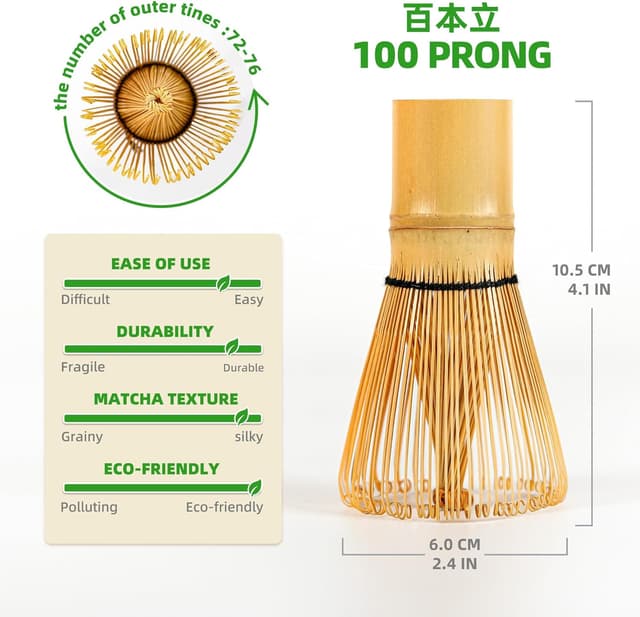 Detalle 2 de Matcha-Besen-Set TEANAGOO 6-teilig