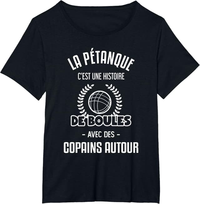 Detalle 1 de T-shirt La pétanque C’est Une Histoire