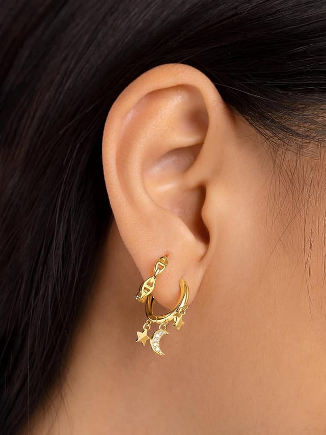 Thumbnail 2 de SINGULARU Midnight Sky orecchini 12 mm 💎