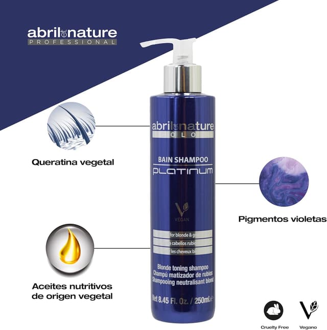 Thumbnail 4 de Abril et Nature Platinum Champú Profesional, para Cabellos Rubios 💜