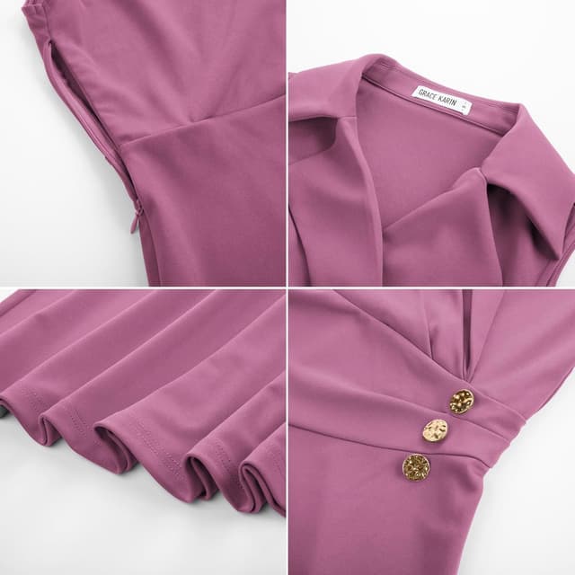 Thumbnail 3 de GRACE KARIN Abito da Sera senza maniche midi 👗