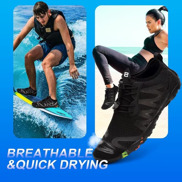 Detalle de Mabove Quick Dry Water Shoes for Women & Men – anti-slip beach, pool & snorkelling slip-ons