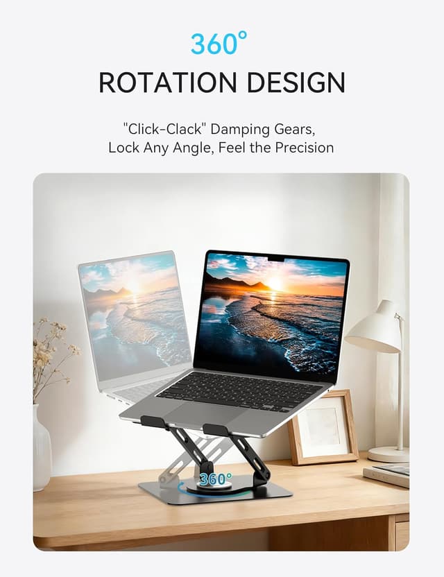 Detalle 2 de SOUNDANCE Laptop Stand 360° Rotating Base