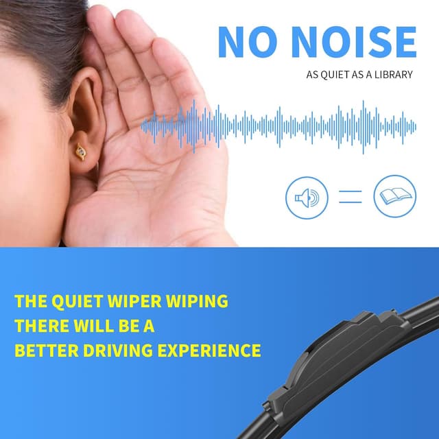 Detalle 2 de Gavimnal Silicone Wiper Blades Replacement Set (24" + 18" + 12") for 2018–2021 Chevrolet Equinox