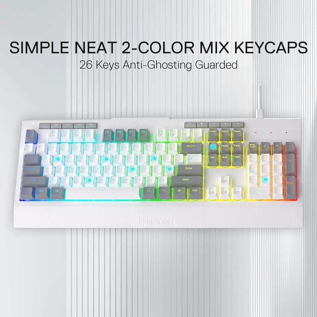 Detalle 2 de Redragon K525 RGB Backlit Membrane Gaming Keyboard with Multimedia Keys and Macro Controls