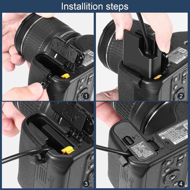 Detalle de F1TP EH-5/EP-5A AC Power Supply Adapter Dummy Battery kit for Nikon cameras (Replacement EN-EL14/EN-EL14a)