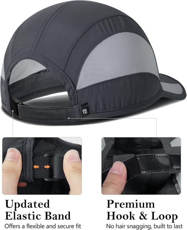 Detalle de GADIEMKENSD Unstructured Quick-Dry Sports Cap mit UPF 50+ Sonnenschutz – Unisex