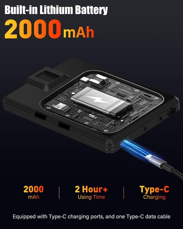 Detalle de Pakinui Selfie Licht mit 60 LED, einstellbar 2500–9500K und 3 Modi – Handylicht mit Akku