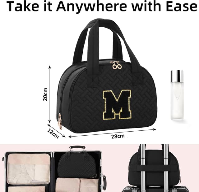 Detalle 2 de Initial makeup travel bag, 28cm wide