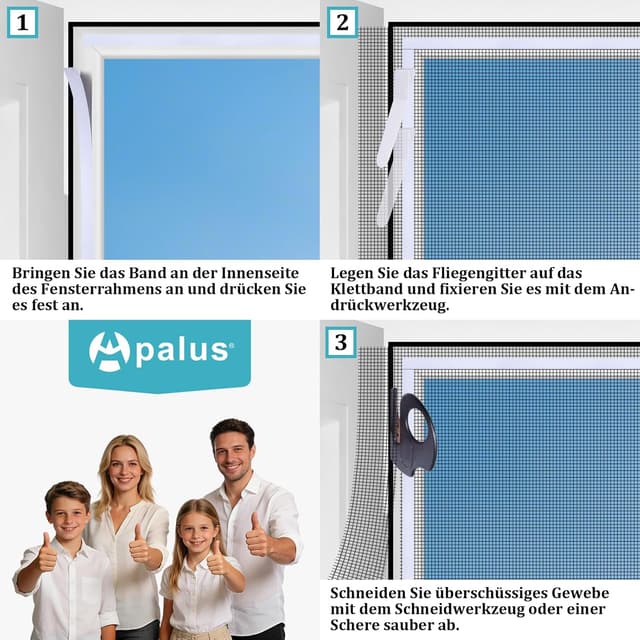 Detalle 2 de Apalus Fliegengitter Fenster 130 x 150 cm