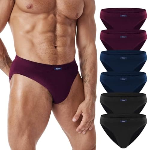 Detalle de FALARY pack de 6 slips para hombre de algodón 100% (multicolor) en talla XL