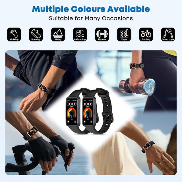 Thumbnail 6 de Xisair 2-Pack Silicone Replacement Bands for Huawei Band 8/9/10 (Sport Strap)