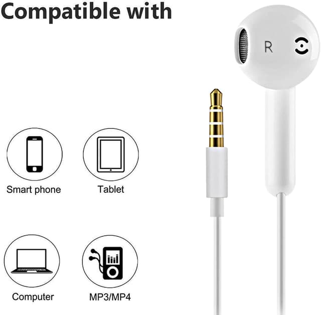 Detalle de 2 Pack Earphones Wired In‑Ear Headphones