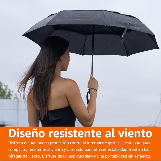 Thumbnail 5 de Amazon Basics Paraguas compacto automático 28×98 cm ☂