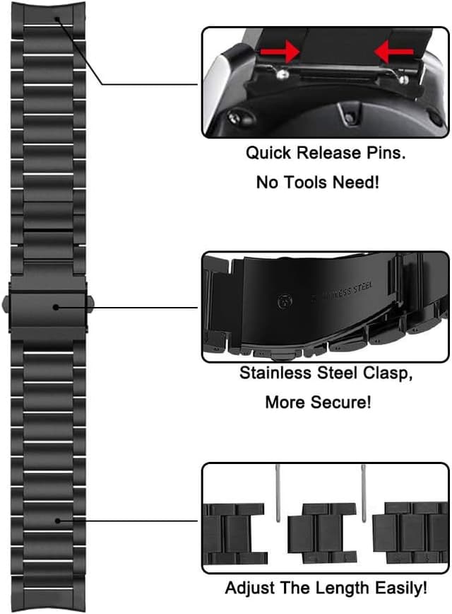 Detalle 2 de V-MORO Armband für Apple Watch 44 mm schwarz