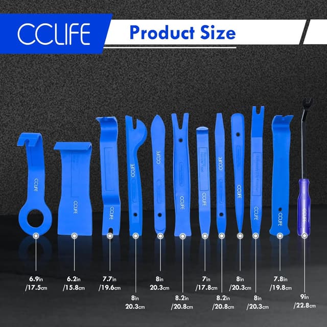 Detalle 2 de CCLIFE 12-tlg. Auto Demontage-Werkzeug-Set für Innenverkleidung & Zierleistenkeile