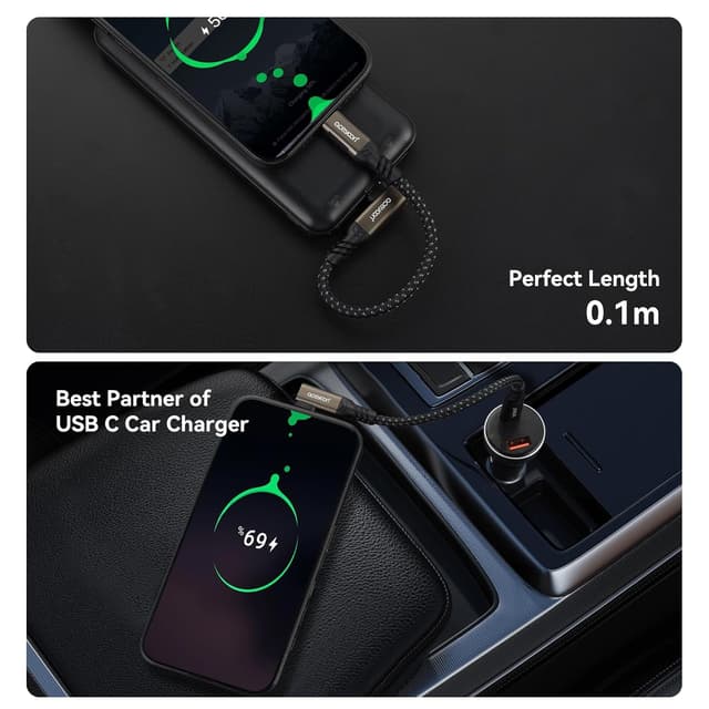 Detalle de Aceyoon 240W short USB C cable 10cm