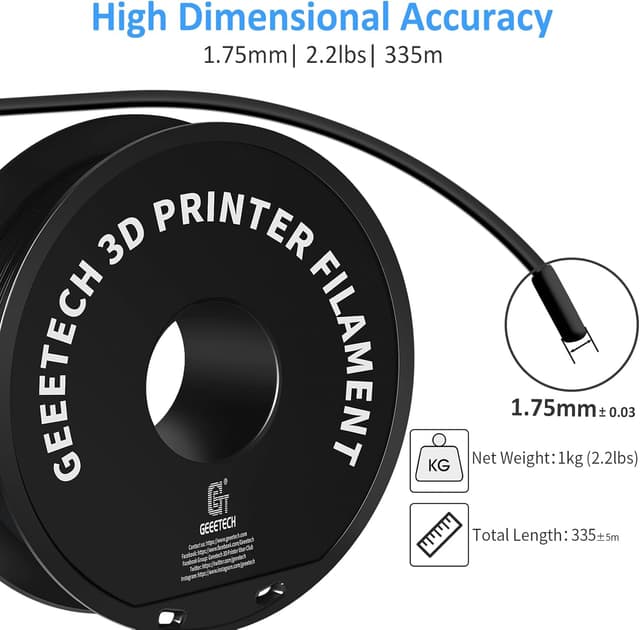 Thumbnail 1 de GEEETECH Filament PLA 1 kg für 3D-Druck
