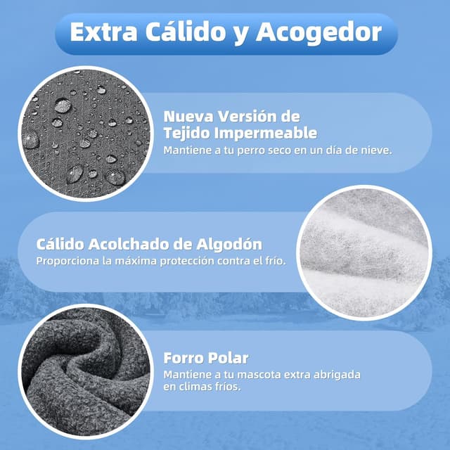 Thumbnail 2 de SlowTon Abrigo para Perro Invierno con Forro Polar