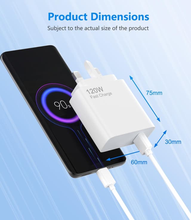 Thumbnail 5 de Xiaomi 120W Fast Charger with 3.3ft Type-C cable