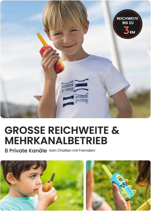 Detalle 2 de FOREDOM Kinder Walkie Talkie 3er Set