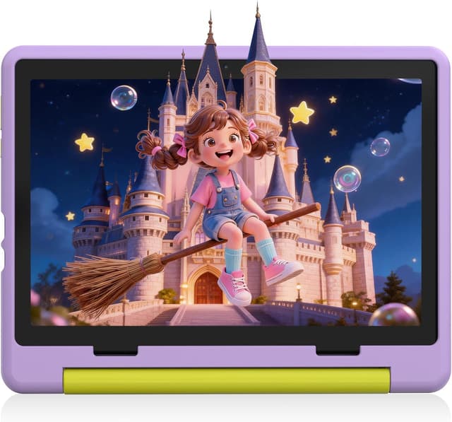 Detalle de Laptok Android 15 Kids Tablet (10 inch) with Parental Control, Face ID, WiFi 6, Purple