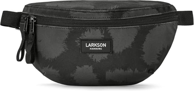 Detalle de LARKSON Finn Bauchtasche für Damen & Herren grau Leo – Hüfttasche, Crossbody & Gürteltasche, wasserabweisend