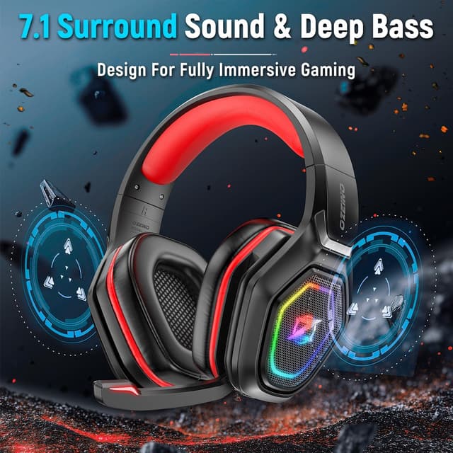 Detalle de Ozeino Ozeino Wireless Gaming Headset 40Hr