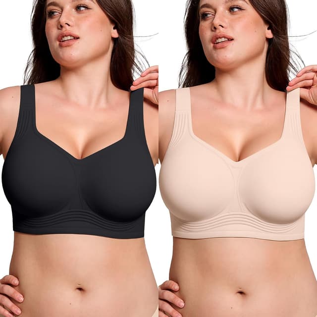 Detalle de ProKloud Jelly Bras Wirefree Wireless Bra for Women (No Underwire) with Support, Lift & Full Coverage Plus Sizes