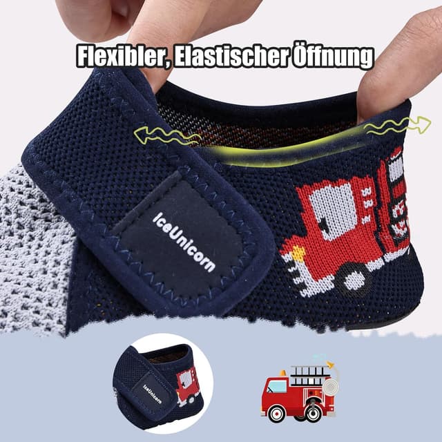 Detalle de IceUnicorn Kinder-Hausschuhe – atmungsaktive, leichte Slipper mit rutschfester Sohle