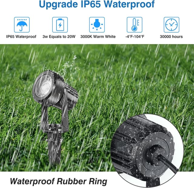 Thumbnail 4 de NATPOW Garden Lights mains powered 5V spotlights for lawn 🌳