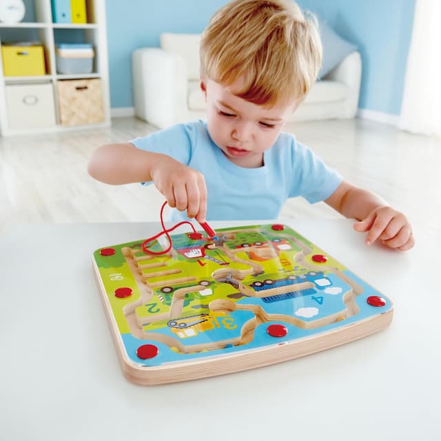 Detalle de Hape Labirinto Magnetico Educativo – Cantiere Edile e Numeri