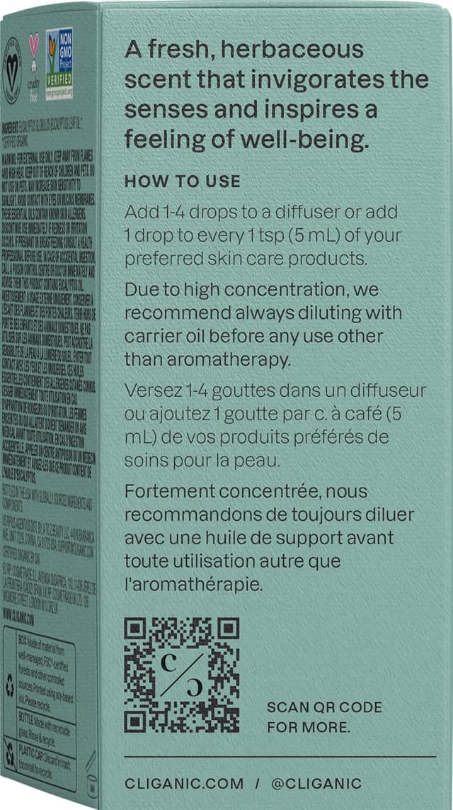 Thumbnail 5 de Cliganic Eucalyptus Essential Oil 1oz