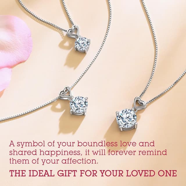 Thumbnail 4 de ONLYLIKE Heart Moissanite Necklace 1 CT đź’Ž