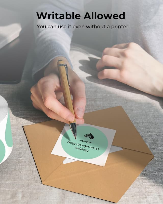 Detalle 1 de MUNBYN thermal sticker labels 50x50mm