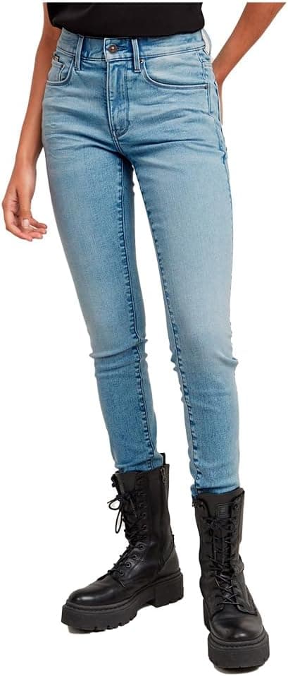 Detalle de G-STAR 3301 Skinny Jeans for women with high waist, 5-pocket classic fit