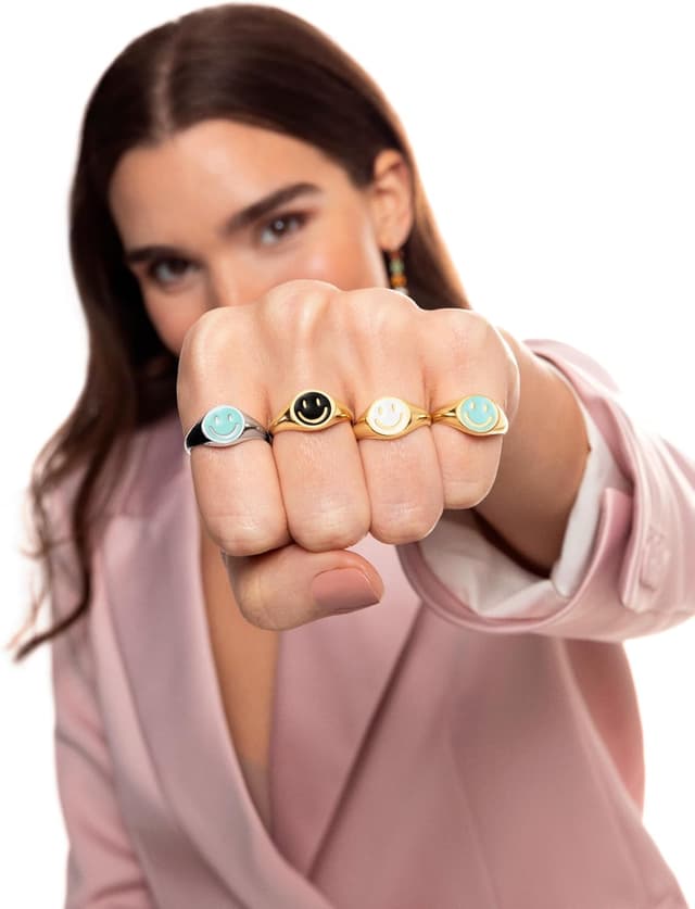 Thumbnail 2 de SINGULARU Anello Smiley 10 mm 💍