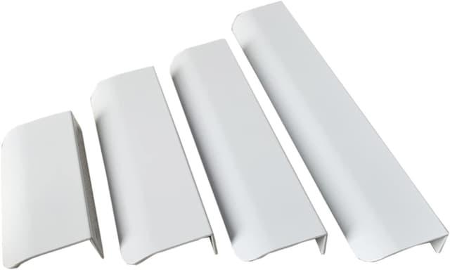 Detalle de HY HUIJUN 2 pezzi maniglie nascoste per armadio in alluminio bianco (interasse 64 mm, lunghezza 80 mm)