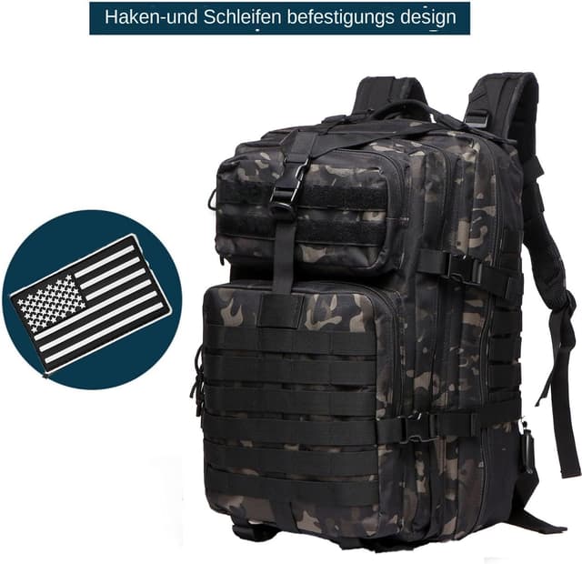 Thumbnail 6 de GUJOIN 50-Liter wasserdichter Angeln-/Outdoor-Jagdrucksack aus Nylon (taktischer Stil)