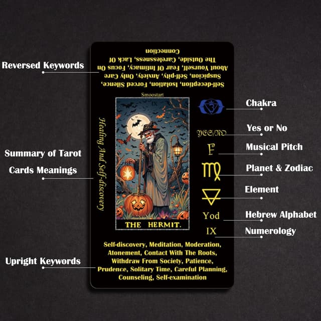 Thumbnail 4 de Smoostart Schwarze Tarotkarten Halloween-Design 🎴