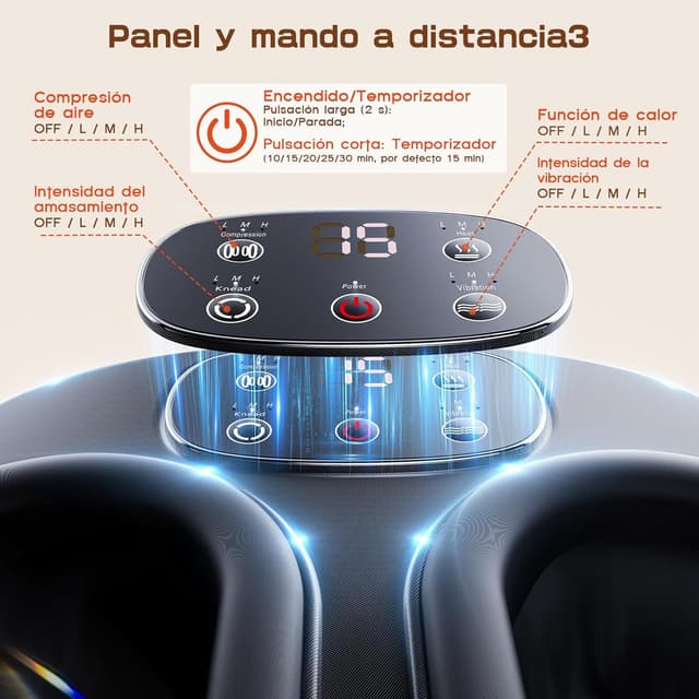 Detalle 2 de Masajeador de pies Shiatsu con calor hasta talla 46