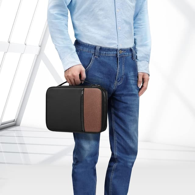 Detalle 2 de FINPAC Étui de protection pour Bible taille standard avec poignée et poche zippée