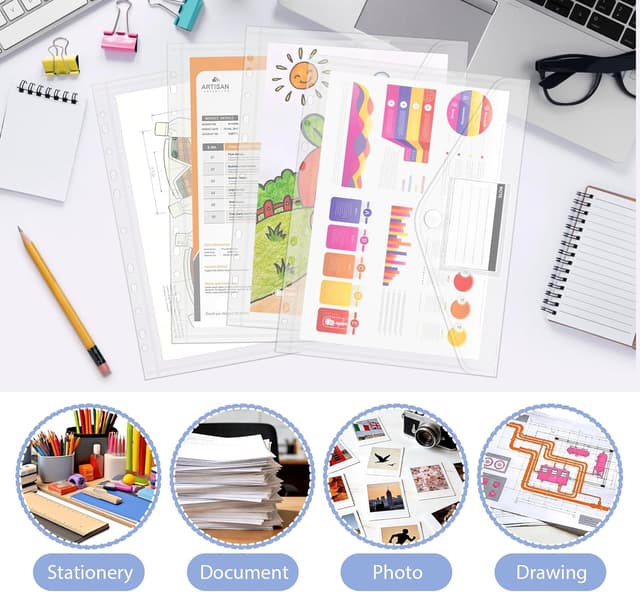 Thumbnail 4 de Pochettes plastiques A4 48 pièces